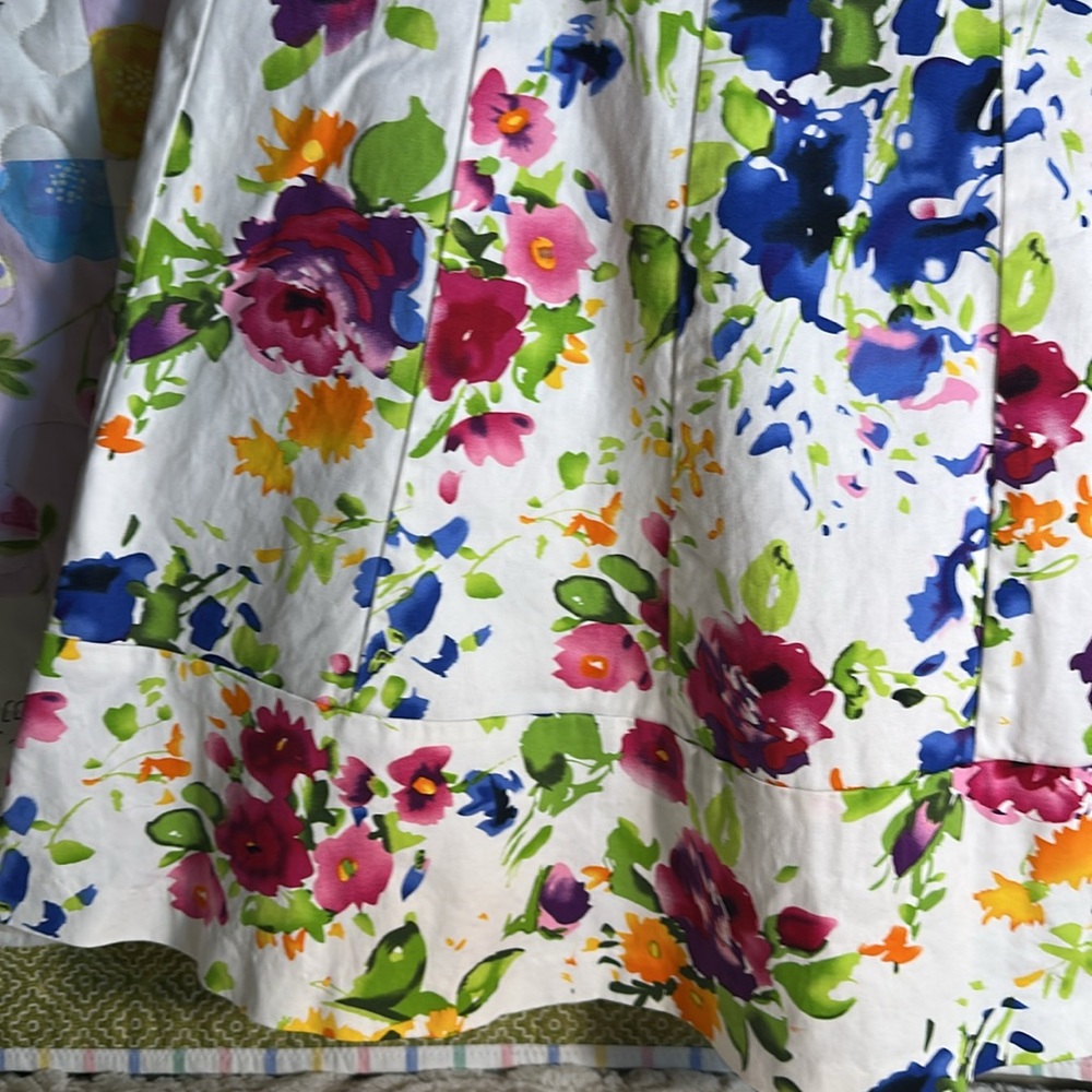 Ralph Lauren summer flare stretch dress floral sz 10 - Picture 6 of 12